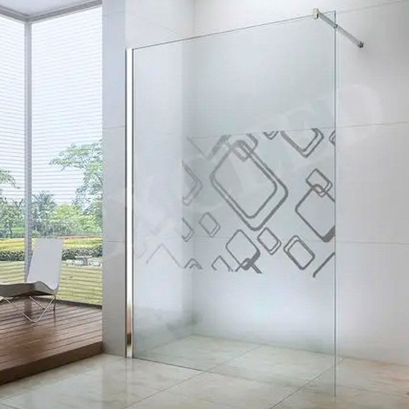 Shower Glass Screen Printing Shower Enclosure