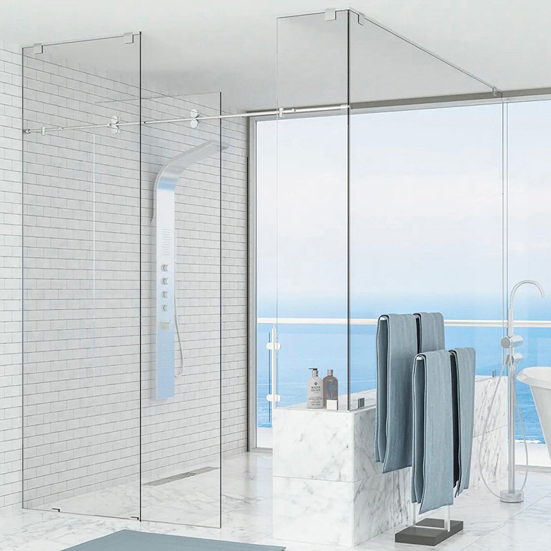 low iron frameless glass shower enclosures