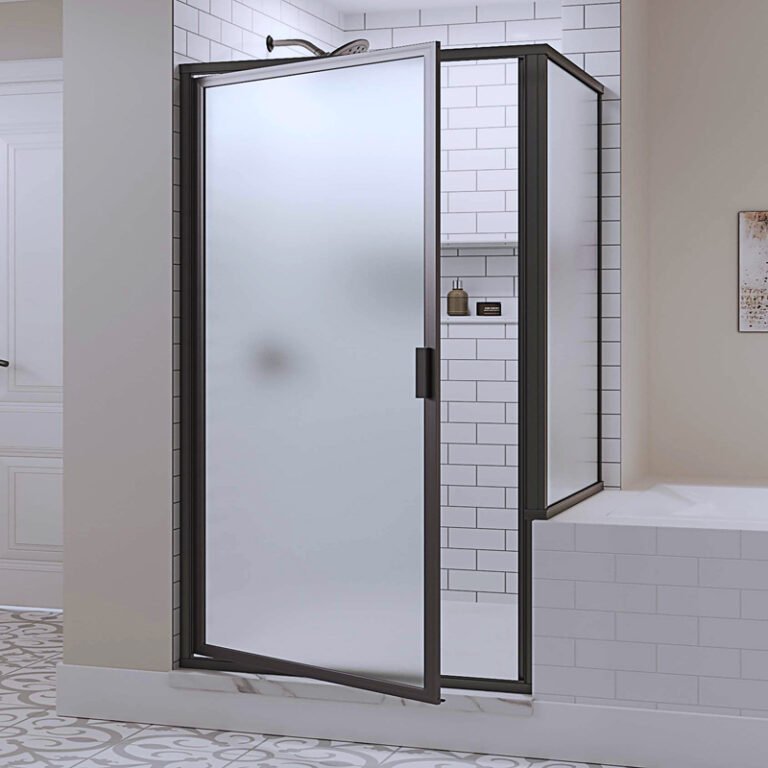 Eched Frosted Shower Glass