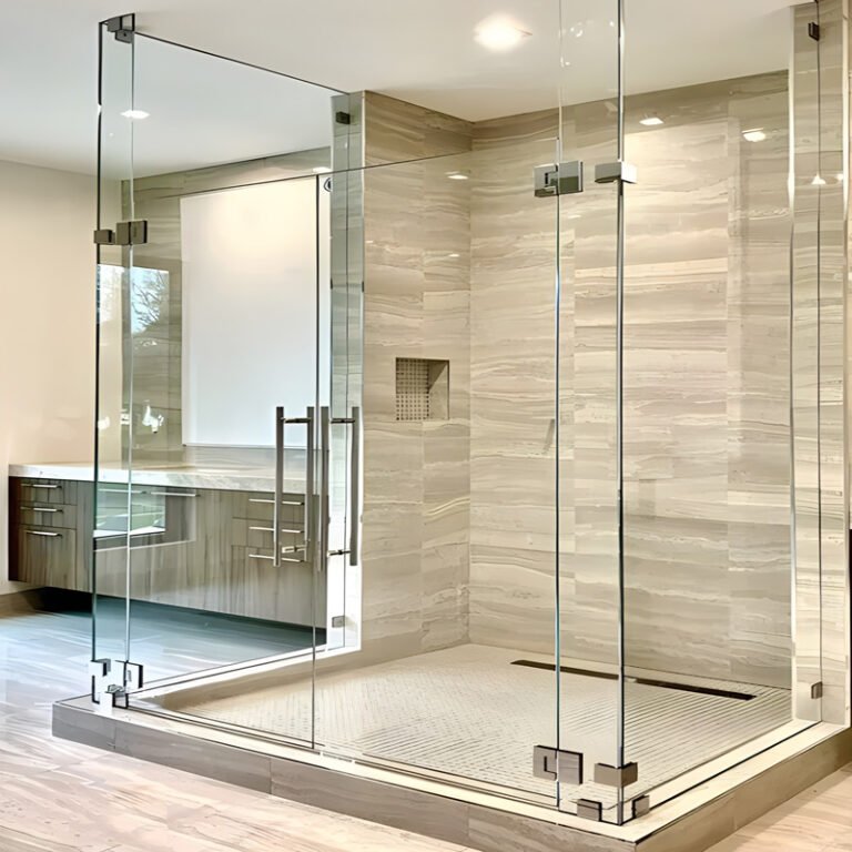 Clear Tempered Glass Shower Door