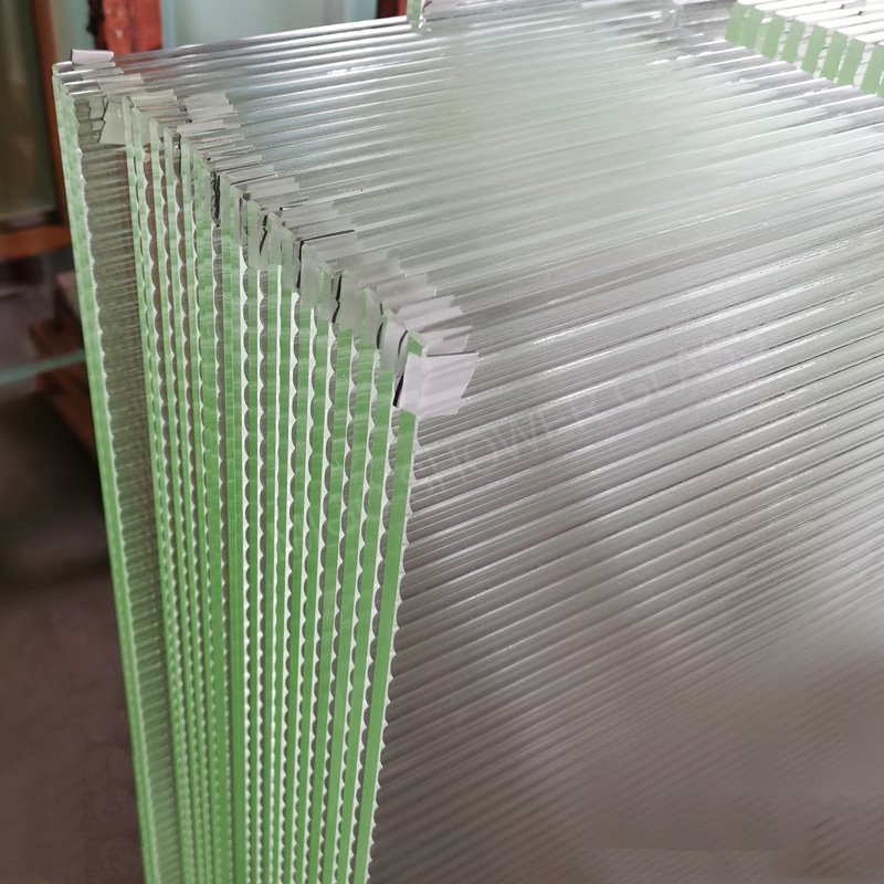 Low Iron Fluted Shower Glass