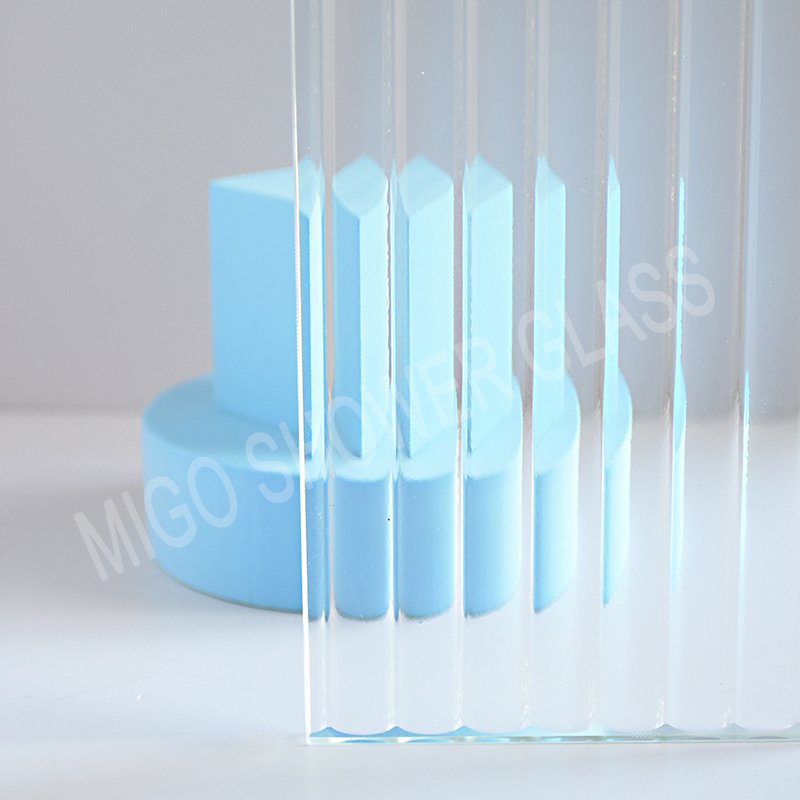 Reeded tempered glass panels