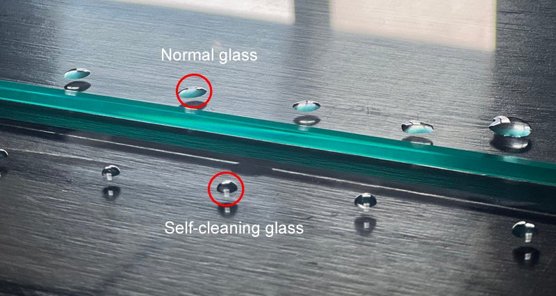 Self-cleaning glass vs normal glass