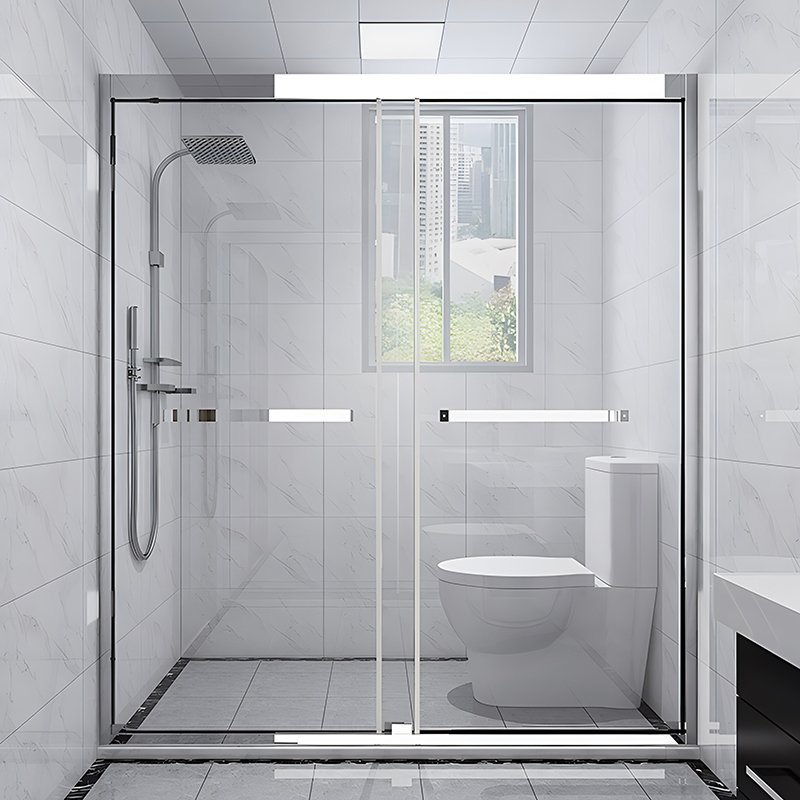 framed glass shower door