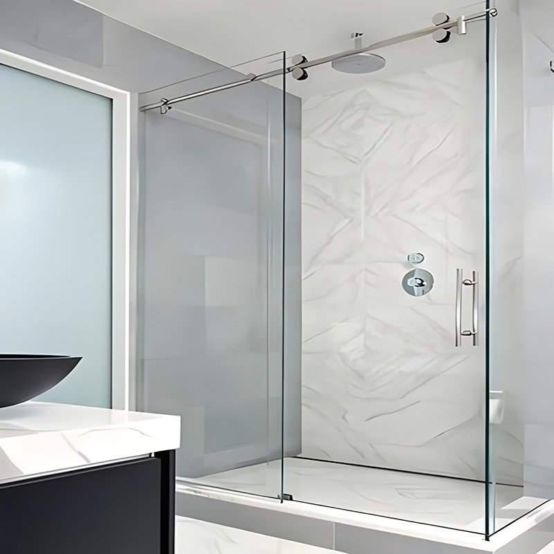 frameless shower room