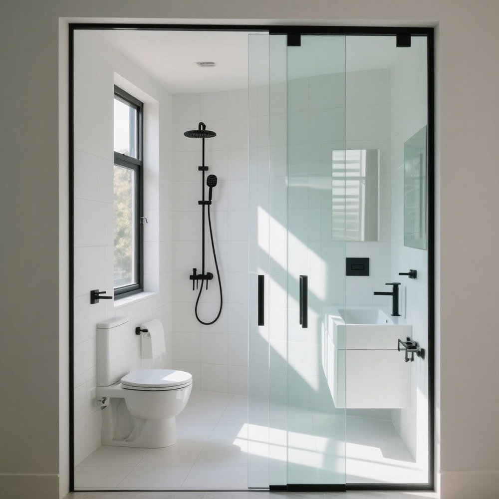 Frameless shower door