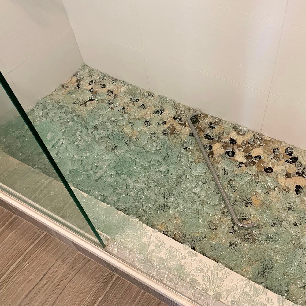 tempered shower glass breakage