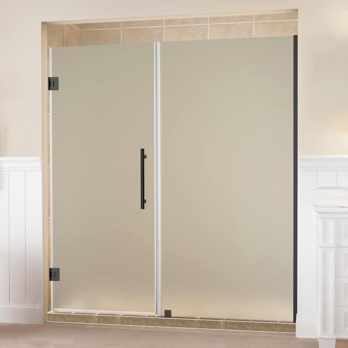 Frosted glass shower door