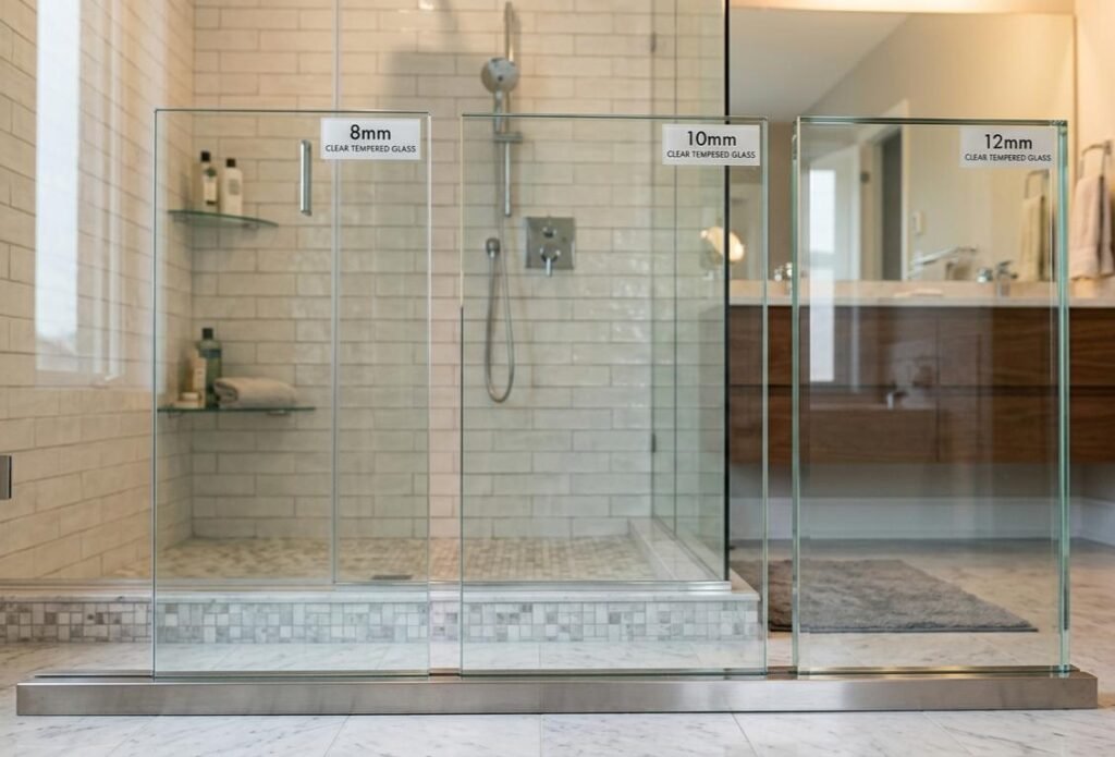 8mm, 10mm, 12mm clear glass panels for shower doors